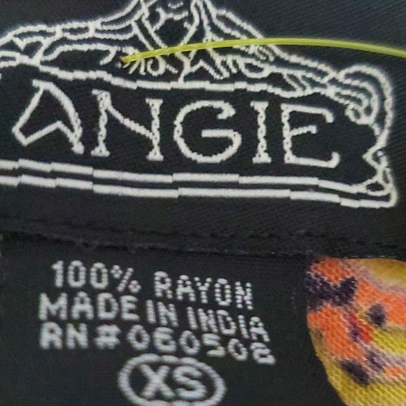 Angie Boho Floral & Cheetah Print Semi Balloon Sleeves Blouson Top XS - Picture 9 of 10